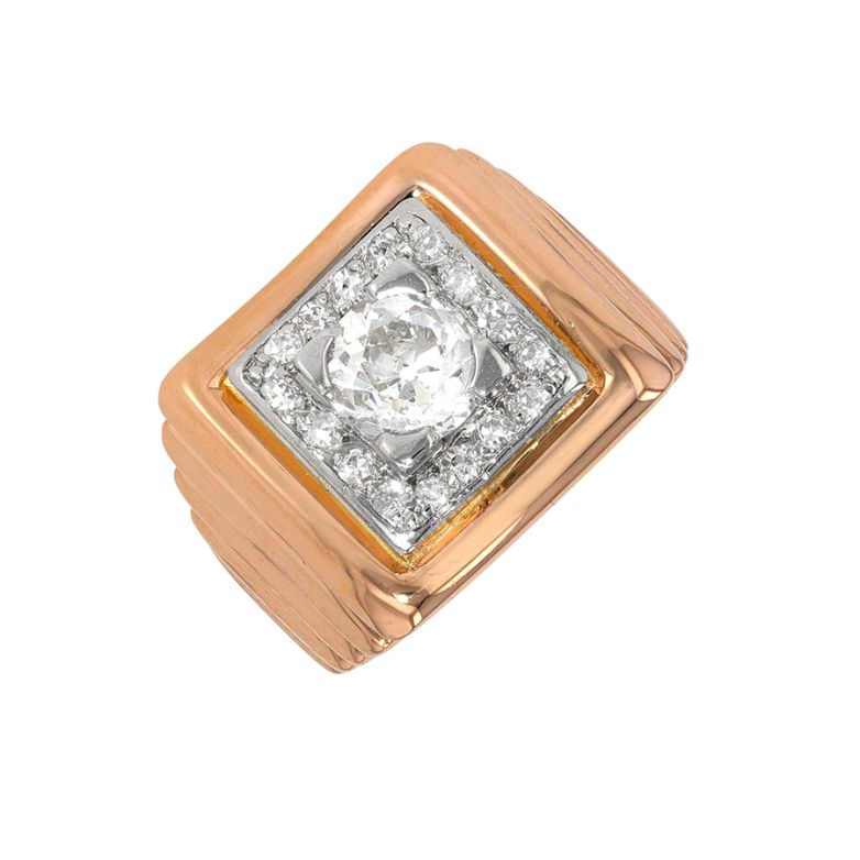 Bague vintage diamants 1.64 carat 2 ors 21.12g Comme neuf -  reconditionné disponible sur Gemme Les Bijoux